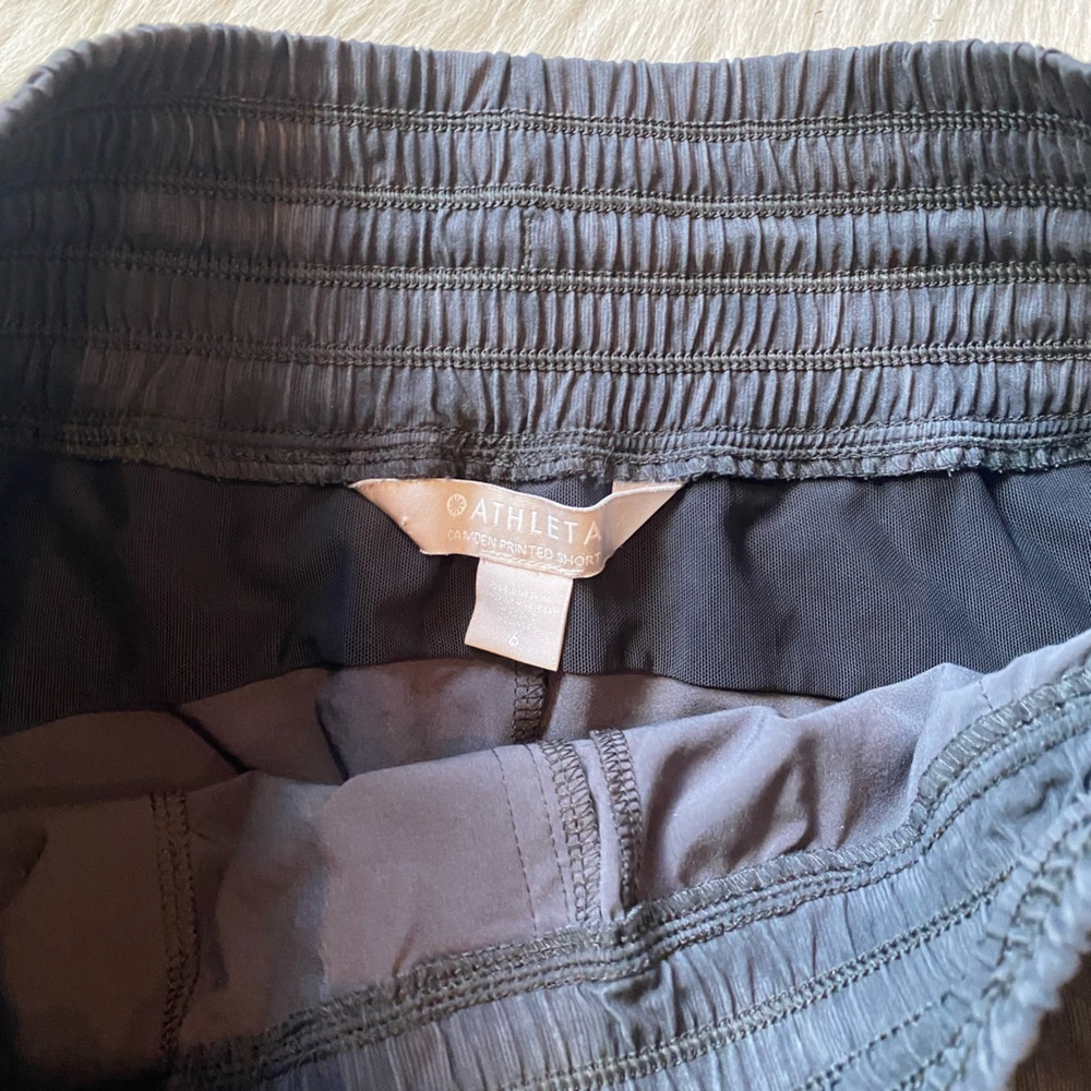Athleta athletic green and black high waisted shorts - Picture 5 of 8